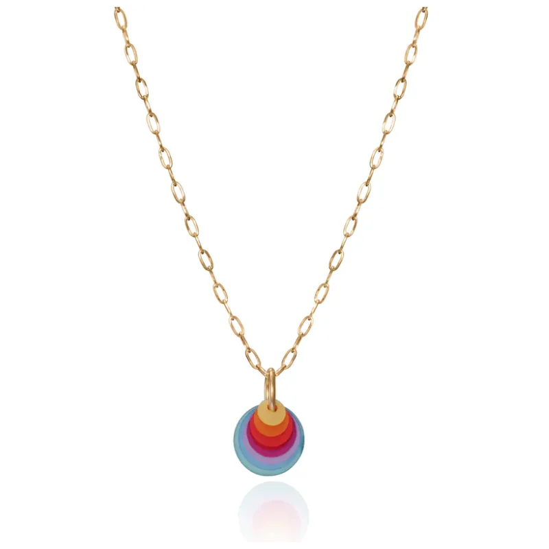 Collar Viceroy Colors acero Ip dorado y resina multicolor 14030C01019