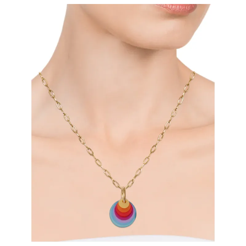 Collar Viceroy Colors acero Ip dorado y resina multicolor 14030C01019