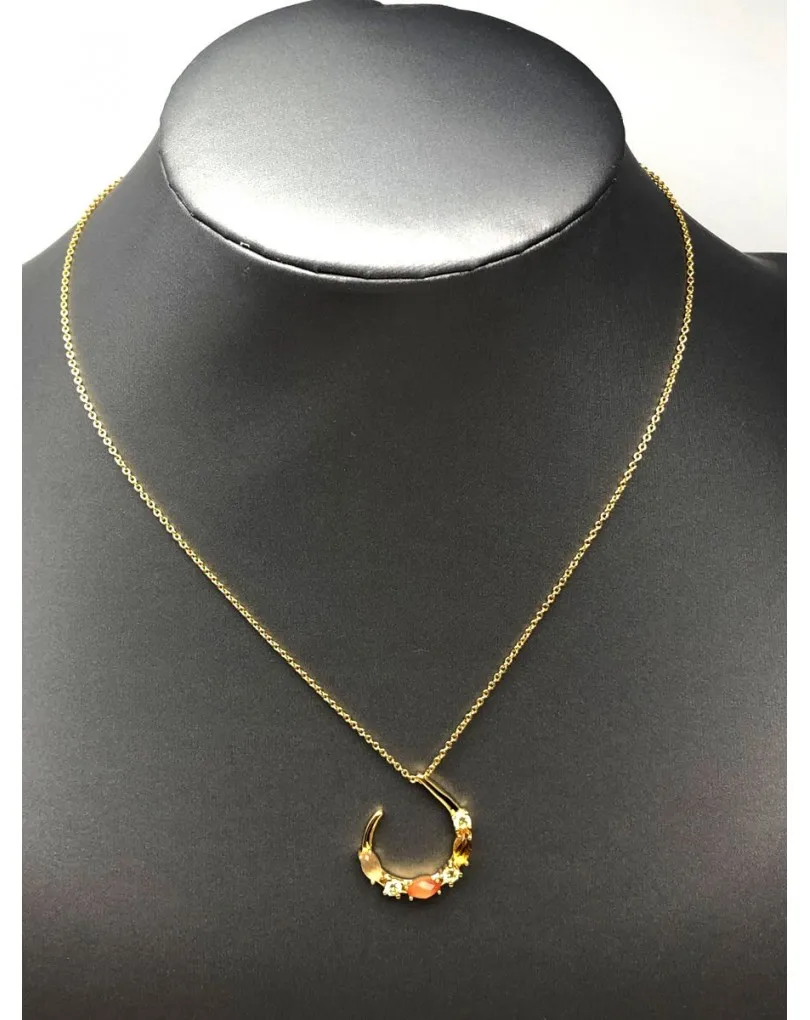 COLLARES MUJER NARANJAS CHAPADOS ORO JOYERIAS MADRID