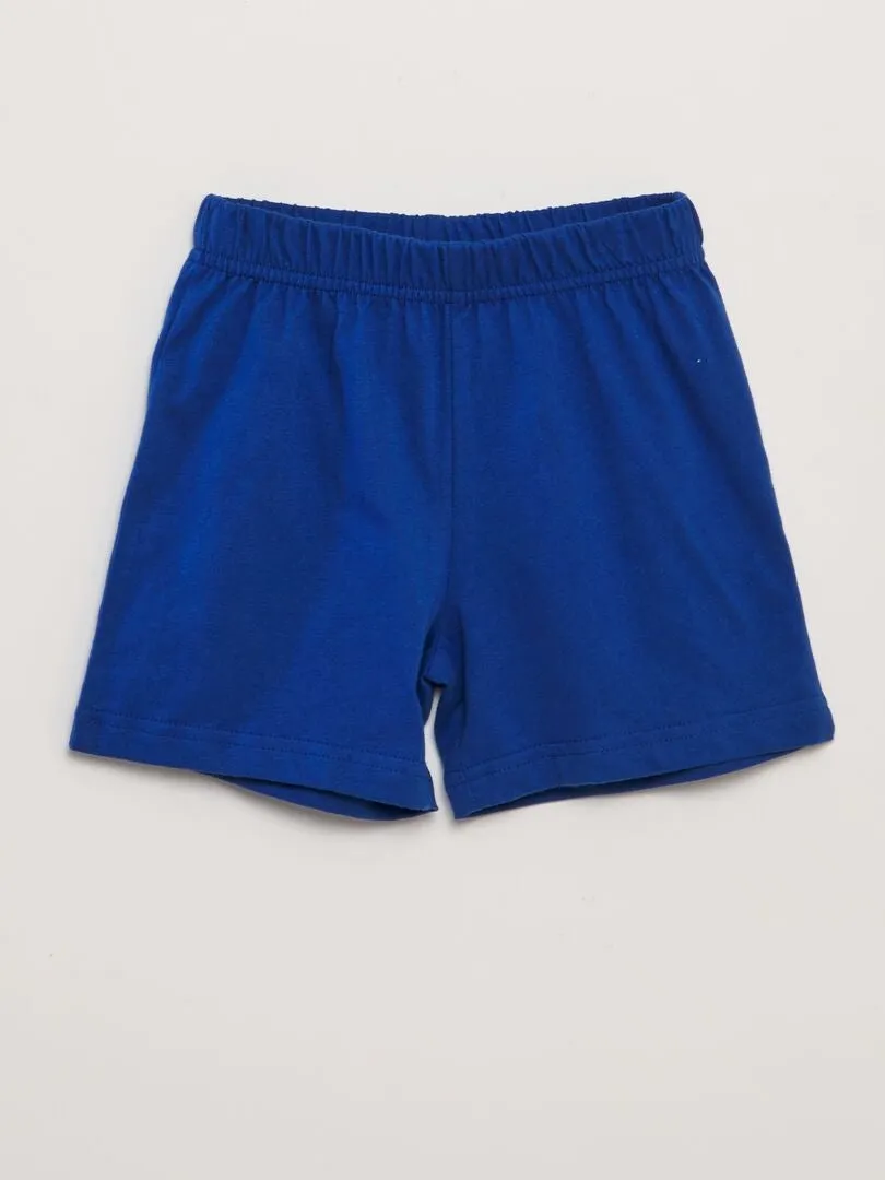 CONJUNTO DE PIJAMA ESTAMPADO  2 PIEZAS  AZUL