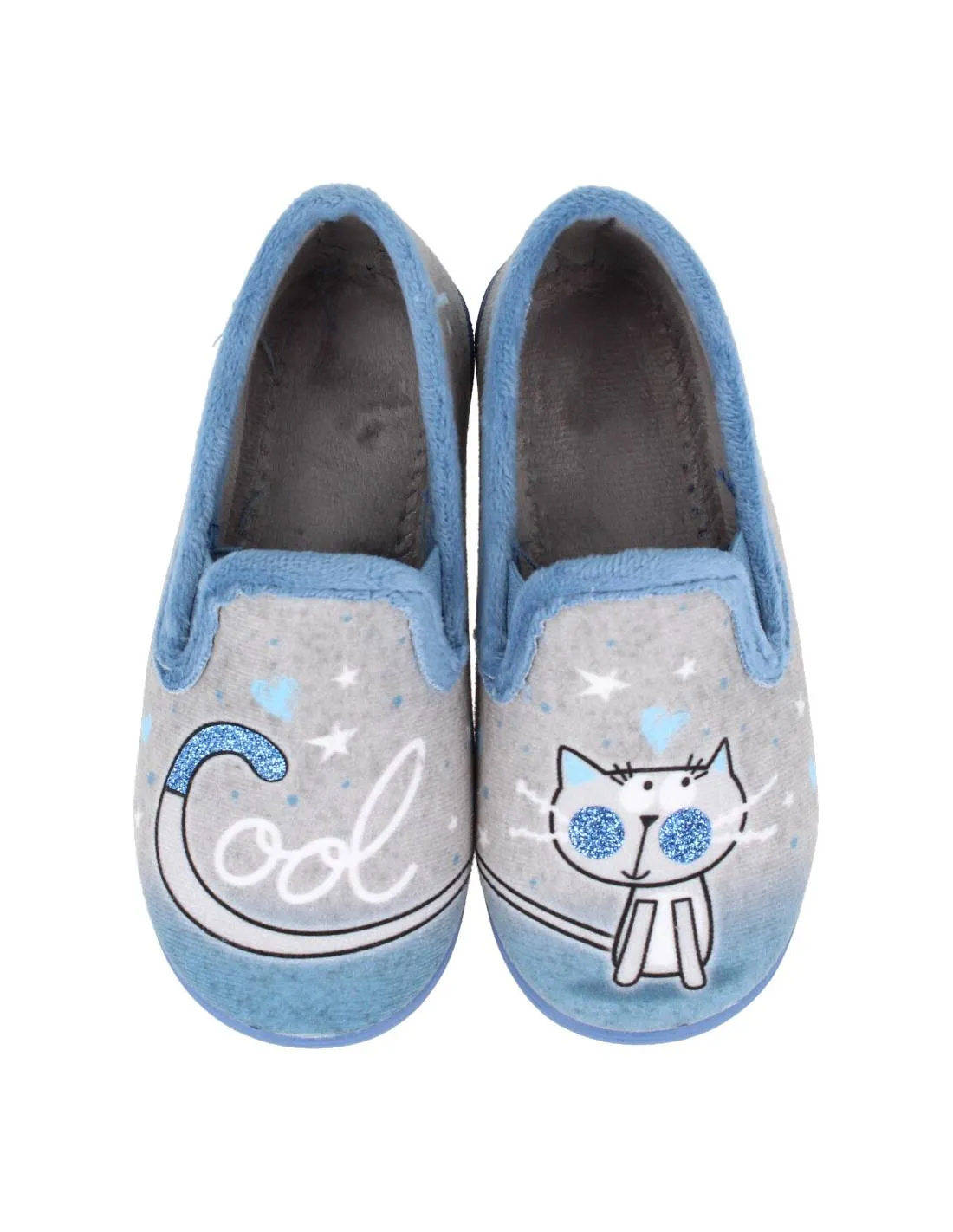 COSDAM  ZAPATILLA CASA CERRADA KIDS GATO COOL ÍNDIGO