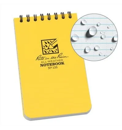 Cuaderno impermeable Rite in The Rain 8x13 cm (Amarillo)
