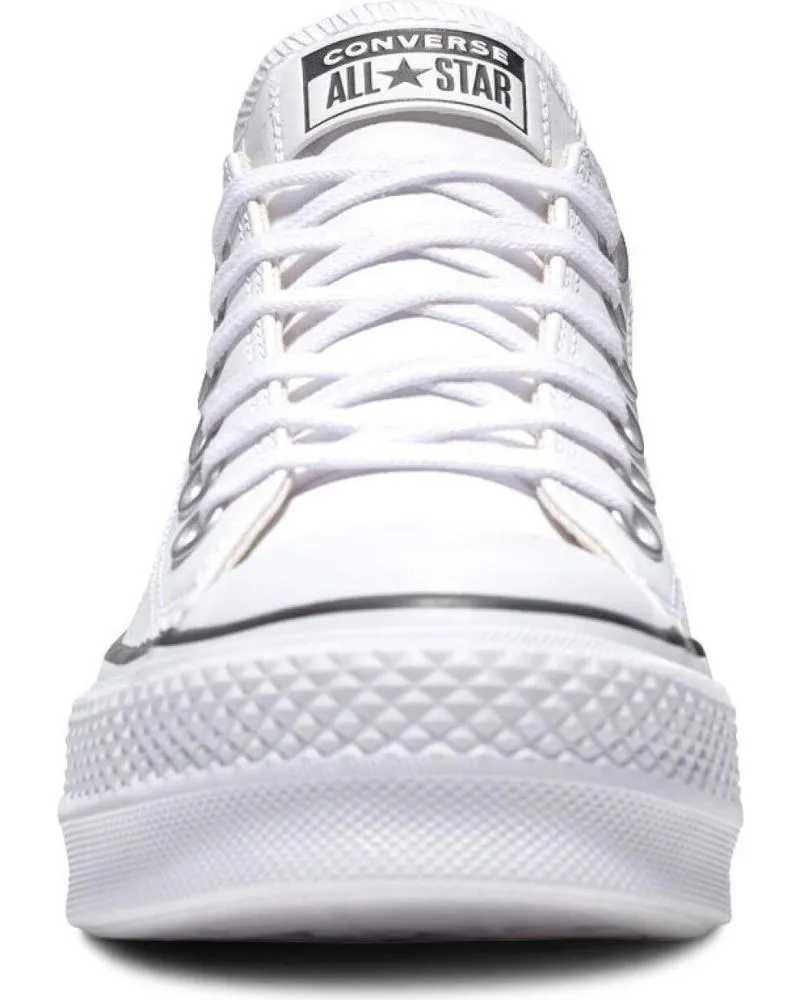 DEPORTIVAS CONVERSE  DE MUJER Y NIñA Y NIñO 561680C CHUCK TAYLOR ALL STAR PLATFORM LEATHER LOW  WHITEBLACKWHITE