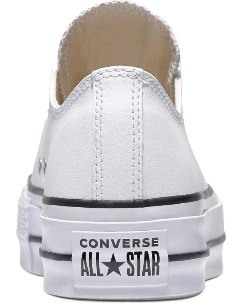 DEPORTIVAS CONVERSE  DE MUJER Y NIñA Y NIñO 561680C CHUCK TAYLOR ALL STAR PLATFORM LEATHER LOW  WHITEBLACKWHITE