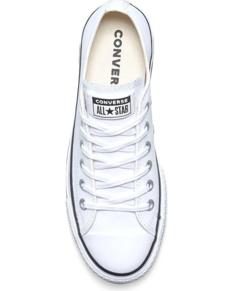 DEPORTIVAS CONVERSE  DE MUJER Y NIñA Y NIñO 561680C CHUCK TAYLOR ALL STAR PLATFORM LEATHER LOW  WHITEBLACKWHITE