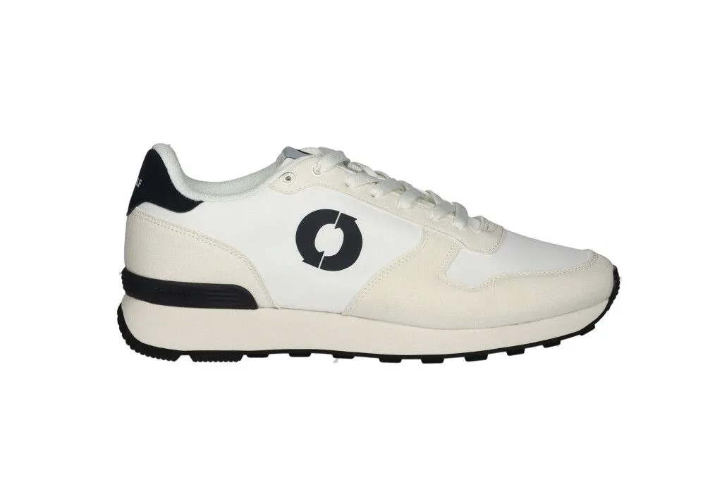 DEPORTIVO NOBUCK/NYLON BEIGBLANCO PIEZA TALON Y LOGO AZUL