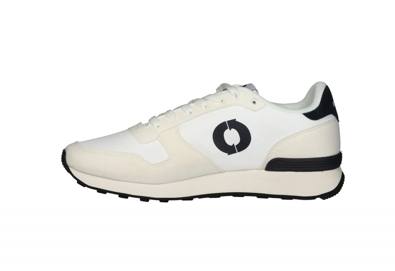 DEPORTIVO NOBUCK/NYLON BEIGBLANCO PIEZA TALON Y LOGO AZUL