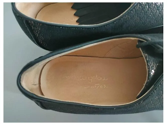Derbies Mellow Yellow Negro Metálico 