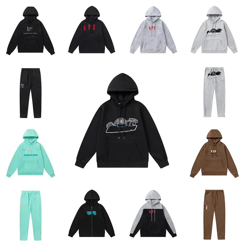 Diseñador de chándal para hombres Juggers Men Sportswear Sweat Sweatsuit Sweats Pulsted Capyed Bordado de manga larga Sweinshirt