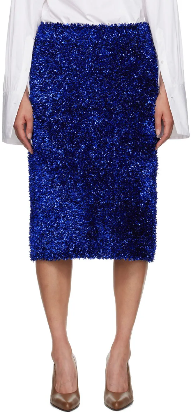 Dries Van Noten Tinsel Midi Skirt
