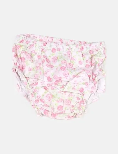DULCES Cubrepañal blanco estampado floral