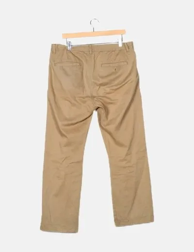 Easy Wear Pantalón chino beige clásico