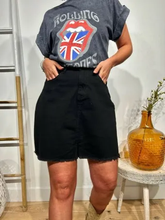 Falda Denim VANNAK Negro