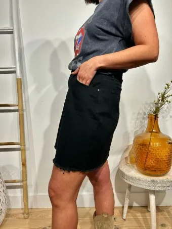 Falda Denim VANNAK Negro