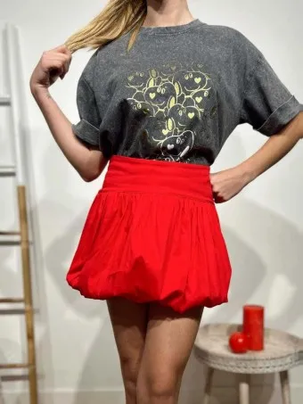 Falda Globo BOBBIE Rojo