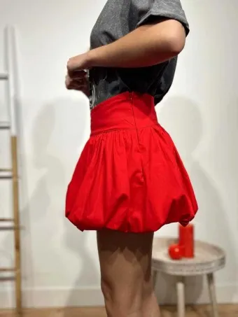 Falda Globo BOBBIE Rojo