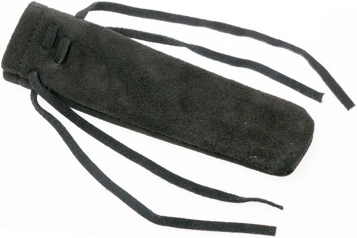 Forge Laguiole funda para cuchillo de cuero suave, negro