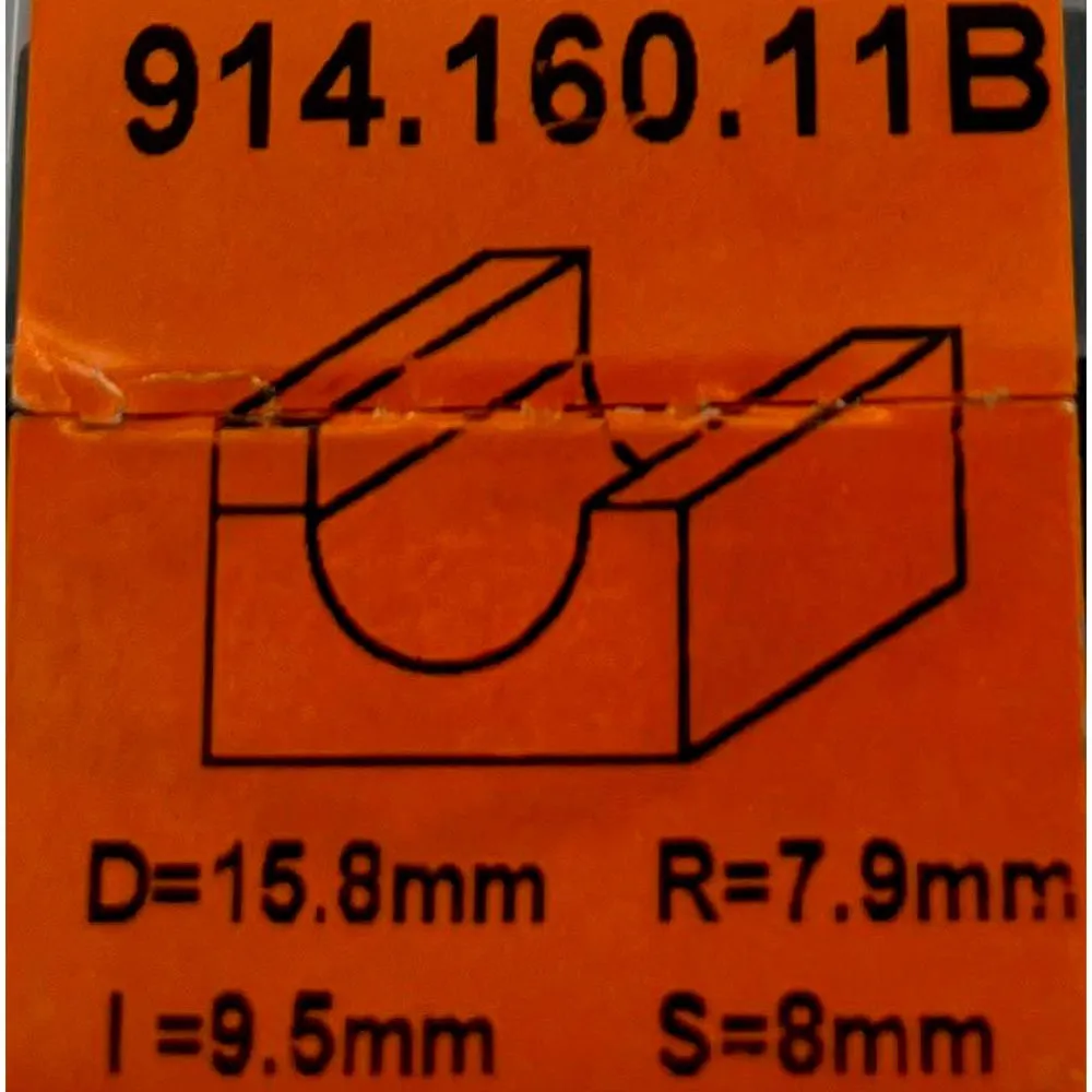 Fresa radio convexo HM S:8 R:8 c/rodam. 914.160.11B CMT
