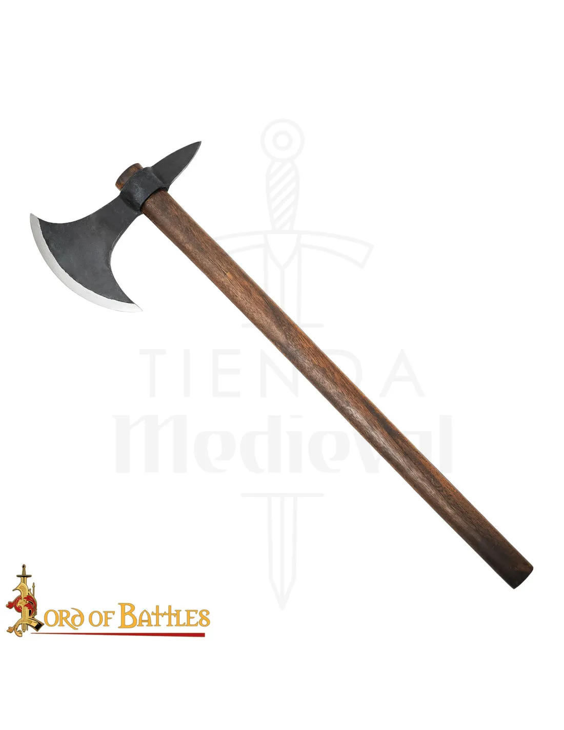 Hacha vikinga acero forjada a mano (57,5 cm.)