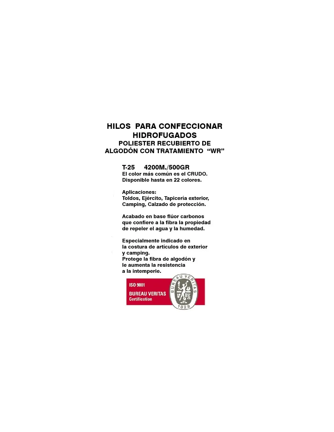 HILO ALGOD/POLI HIDRO T25 4200M BURDEOS C.328