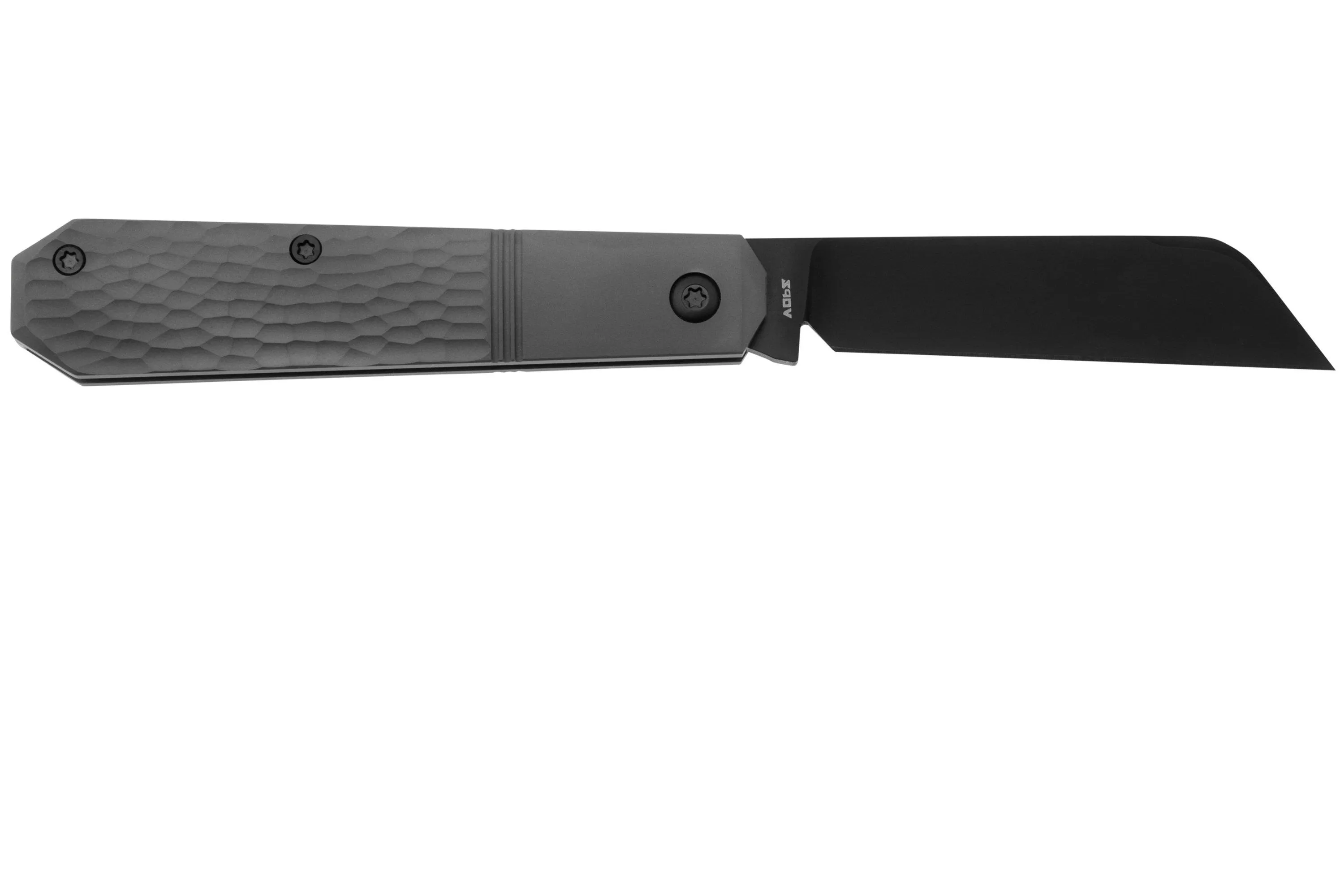 JACK WOLF MIDNIGHT JACK MIDNI021FTI JIGGED TITANIUM, NAVAJA SLIPJOINT