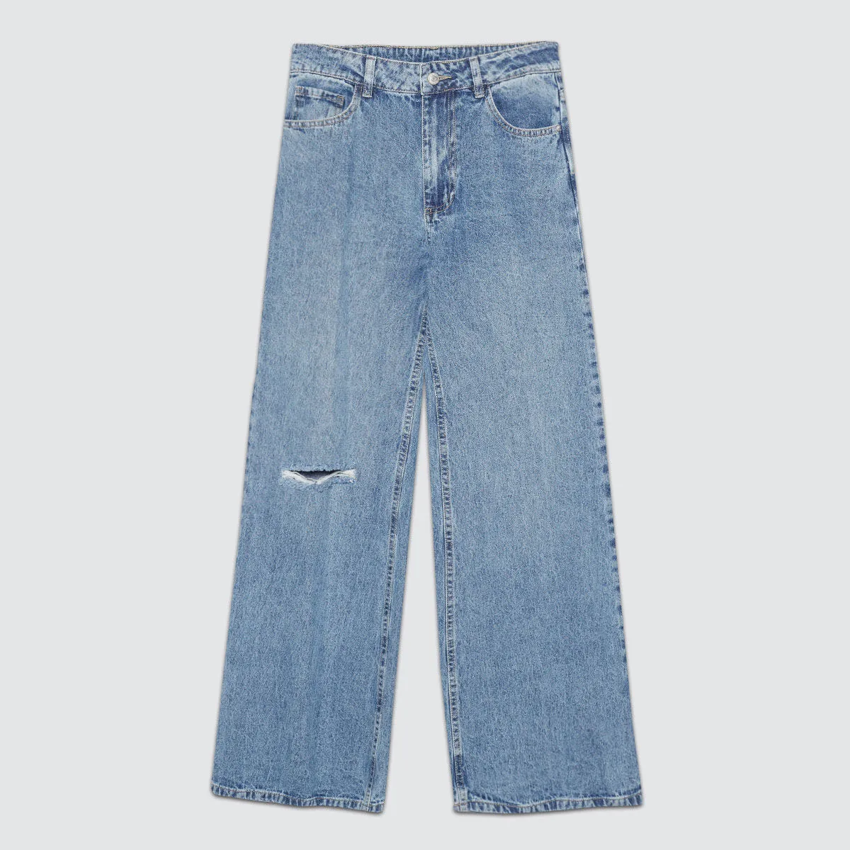Jean Wide Led Para Mujer