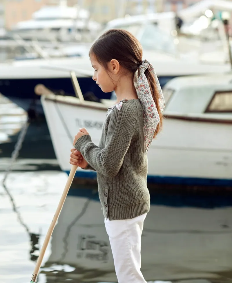Jersey Niña TARTINE ET CHOCOLAT Kaki Lazo Liberty