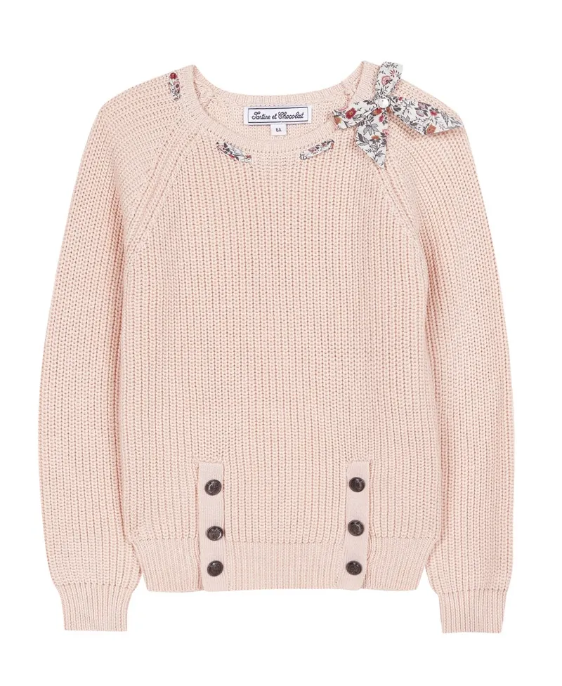 Jersey Niña TARTINE ET CHOCOLAT Nude Lazo Liberty