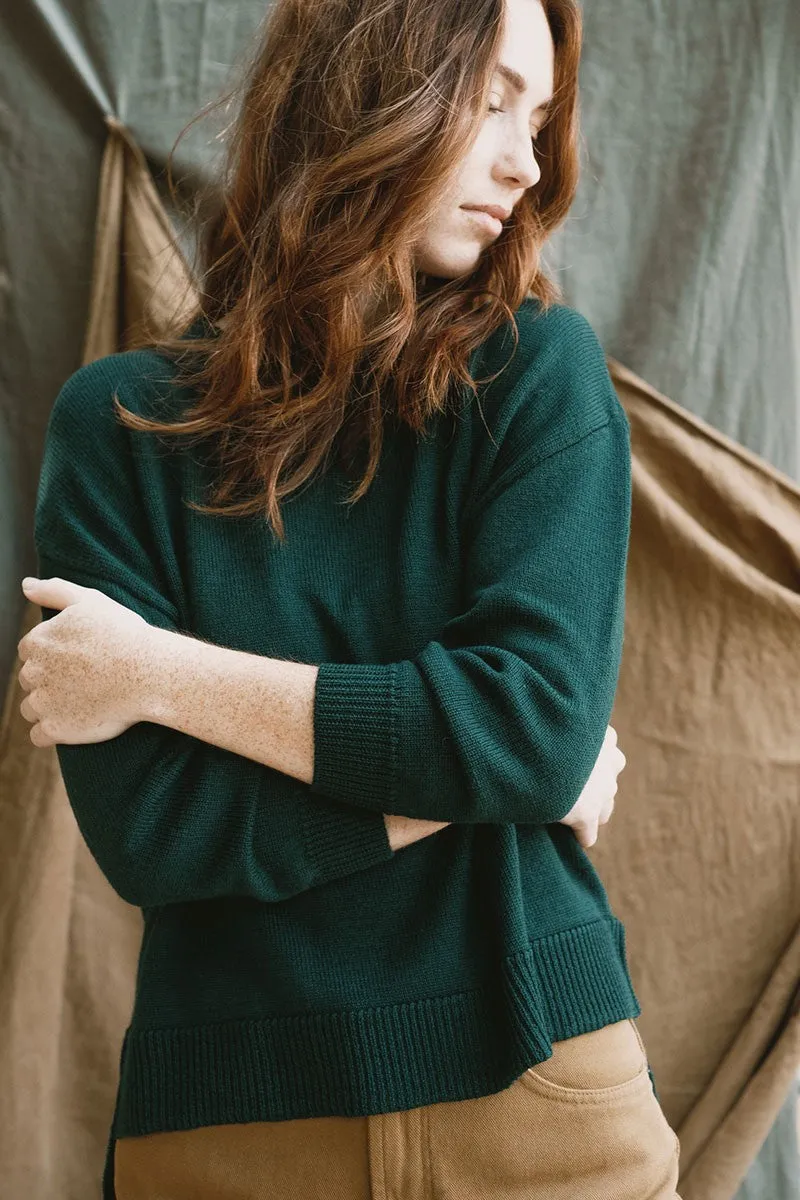 Jersey Tricot Jemma Verde Esmeralda