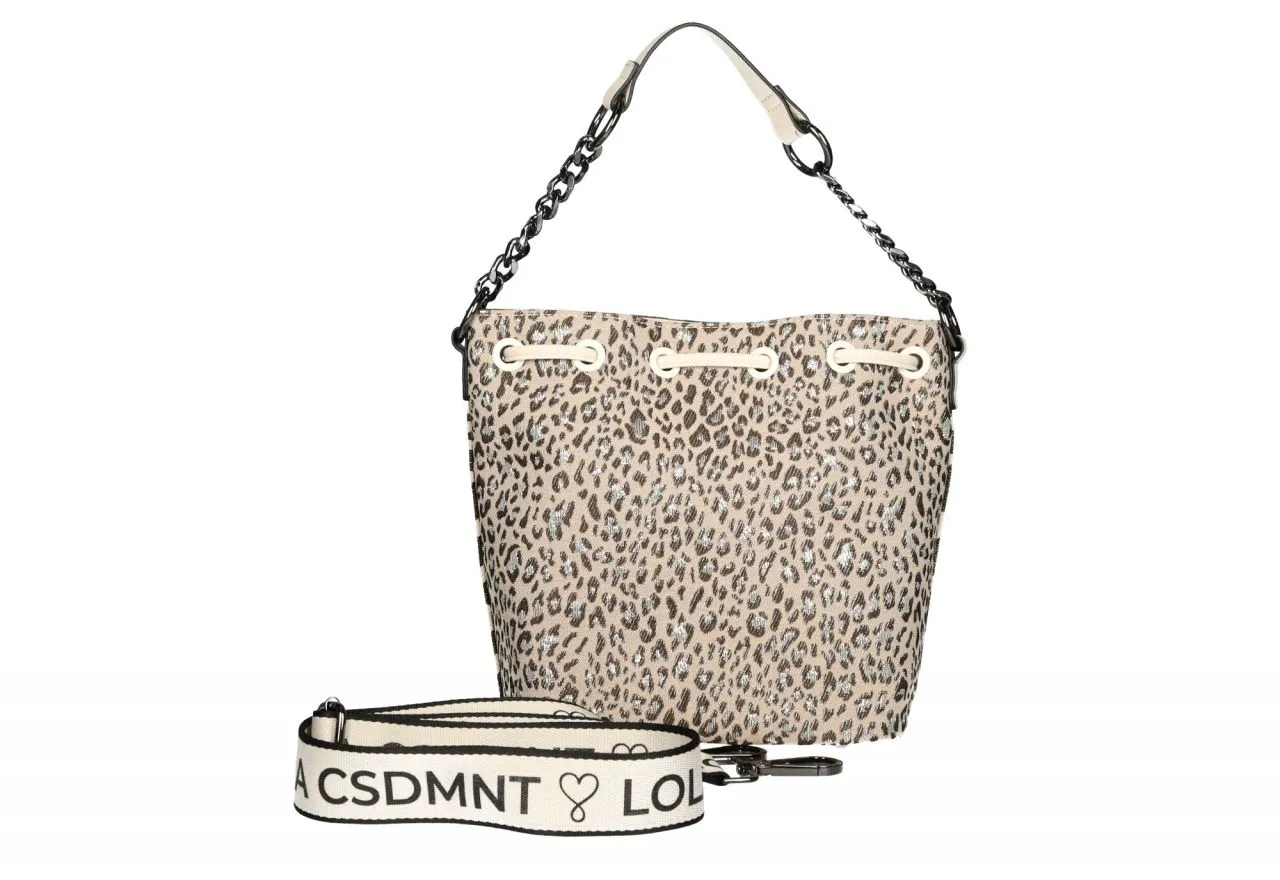 Judas Tejido Beige Estampado Cebra y Animal Print Logo Lc
