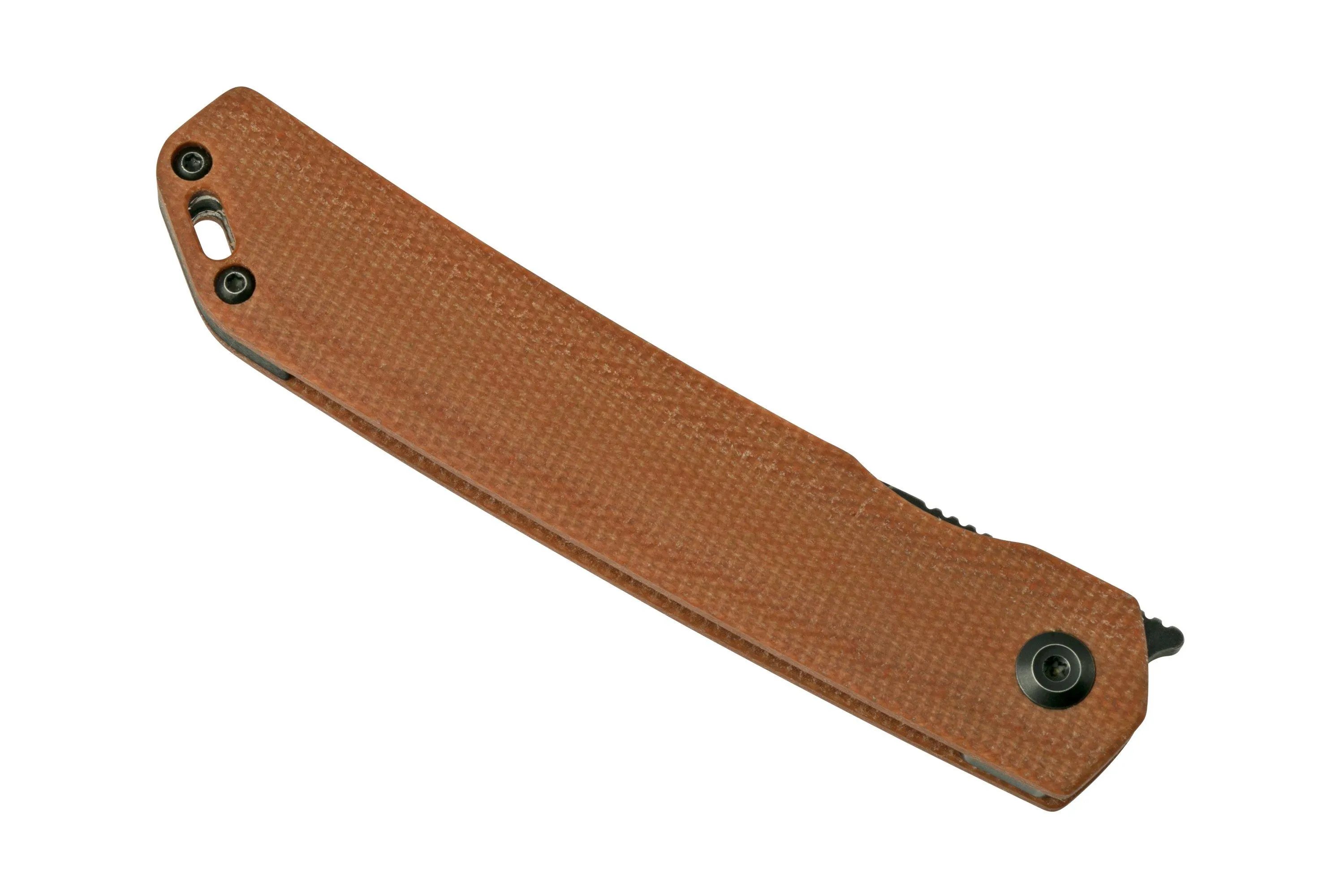 Kansept Hazakura T1019C5 Brown Micarta navaja, Max Tkachuk design