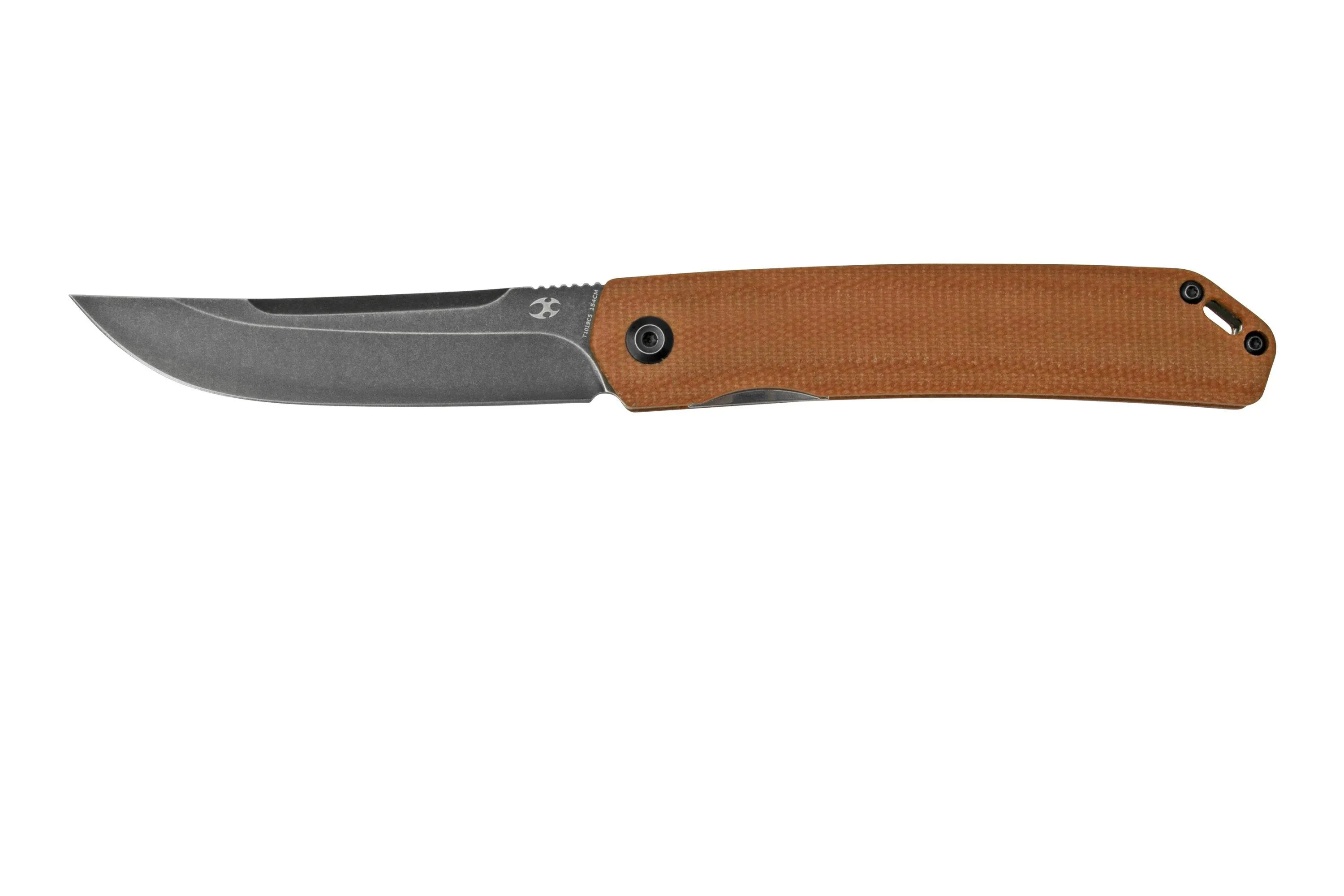Kansept Hazakura T1019C5 Brown Micarta navaja, Max Tkachuk design