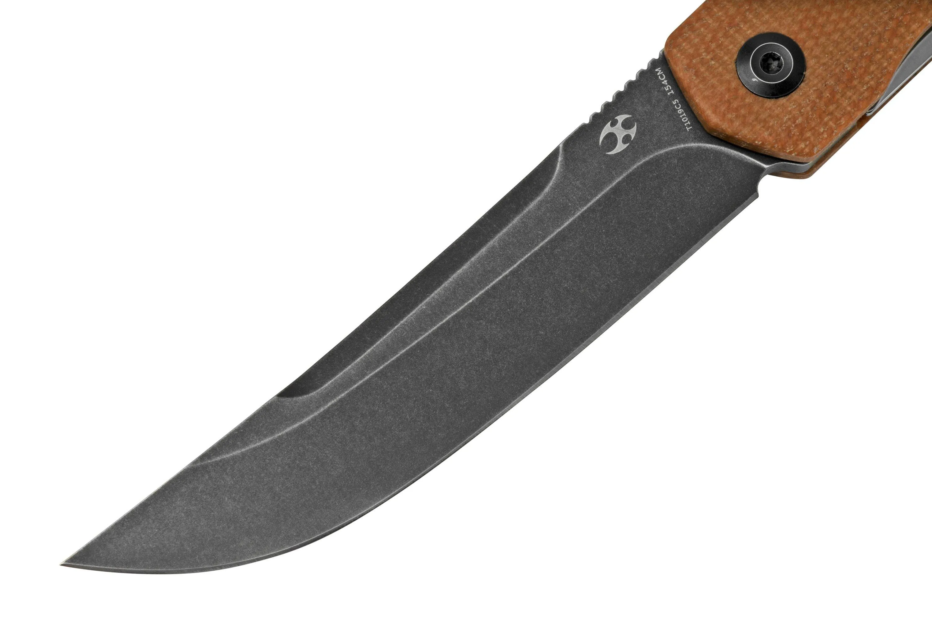 Kansept Hazakura T1019C5 Brown Micarta navaja, Max Tkachuk design