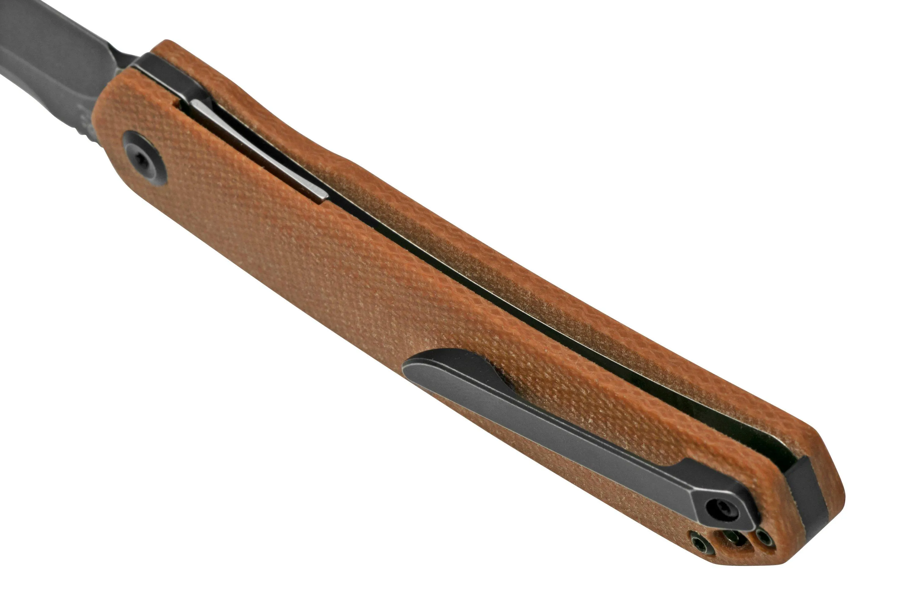 Kansept Hazakura T1019C5 Brown Micarta navaja, Max Tkachuk design