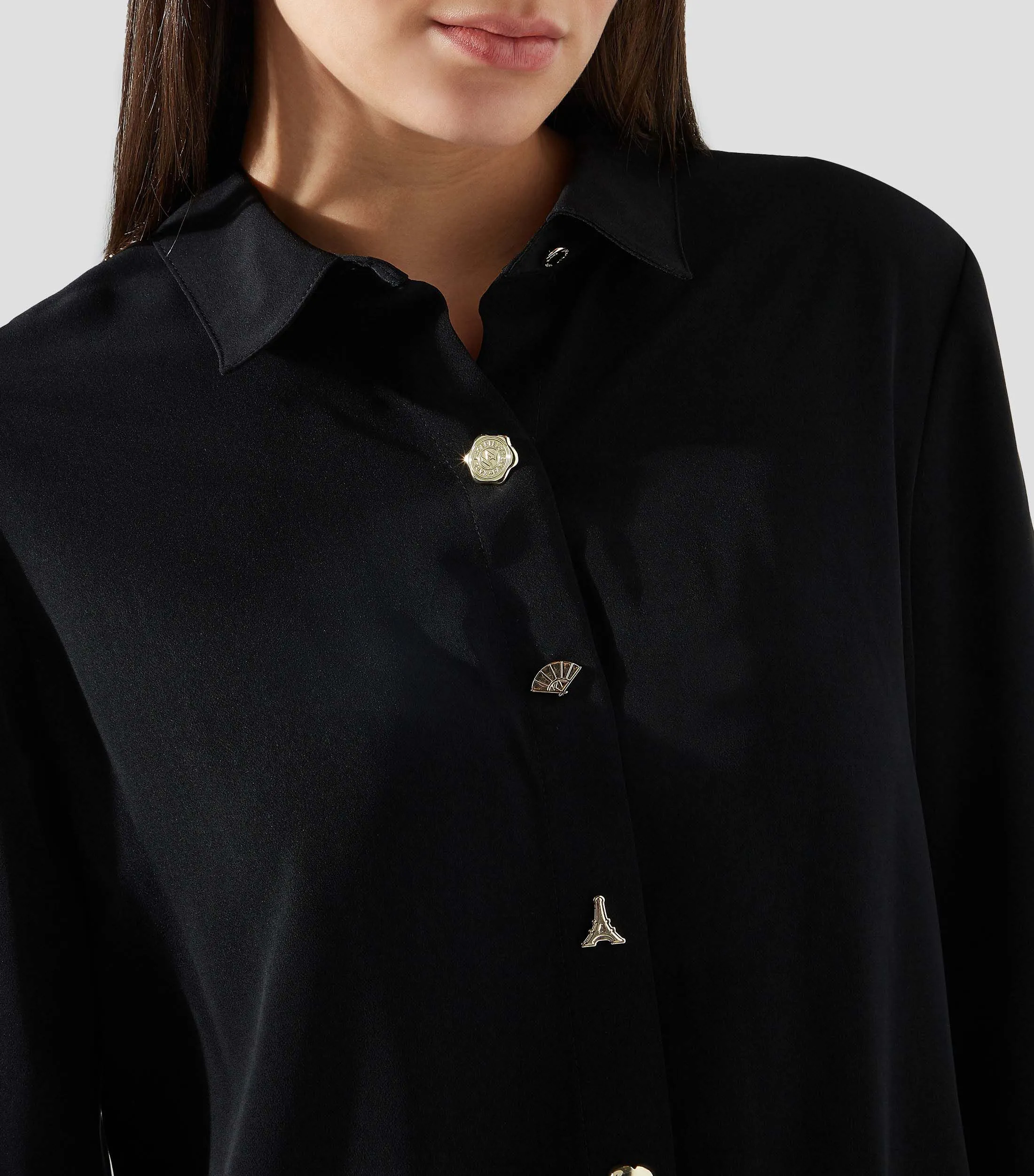 Karl Lagerfeld Camisa lisa de manga larga Mujer