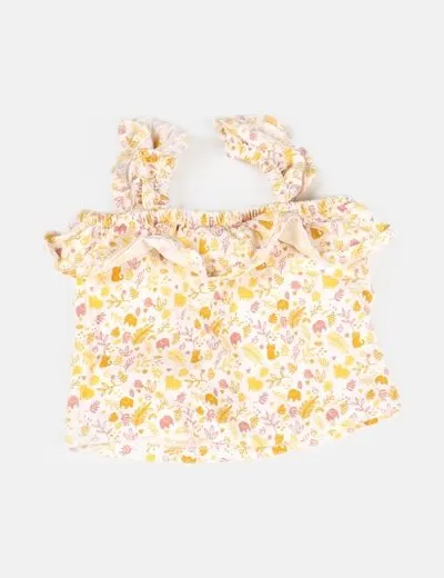 Kiabi Camiseta blanca estampado floral