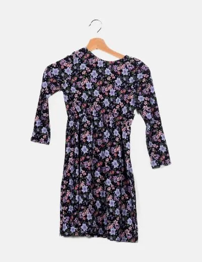 KIDS ONLY Vestido negro estampado floral