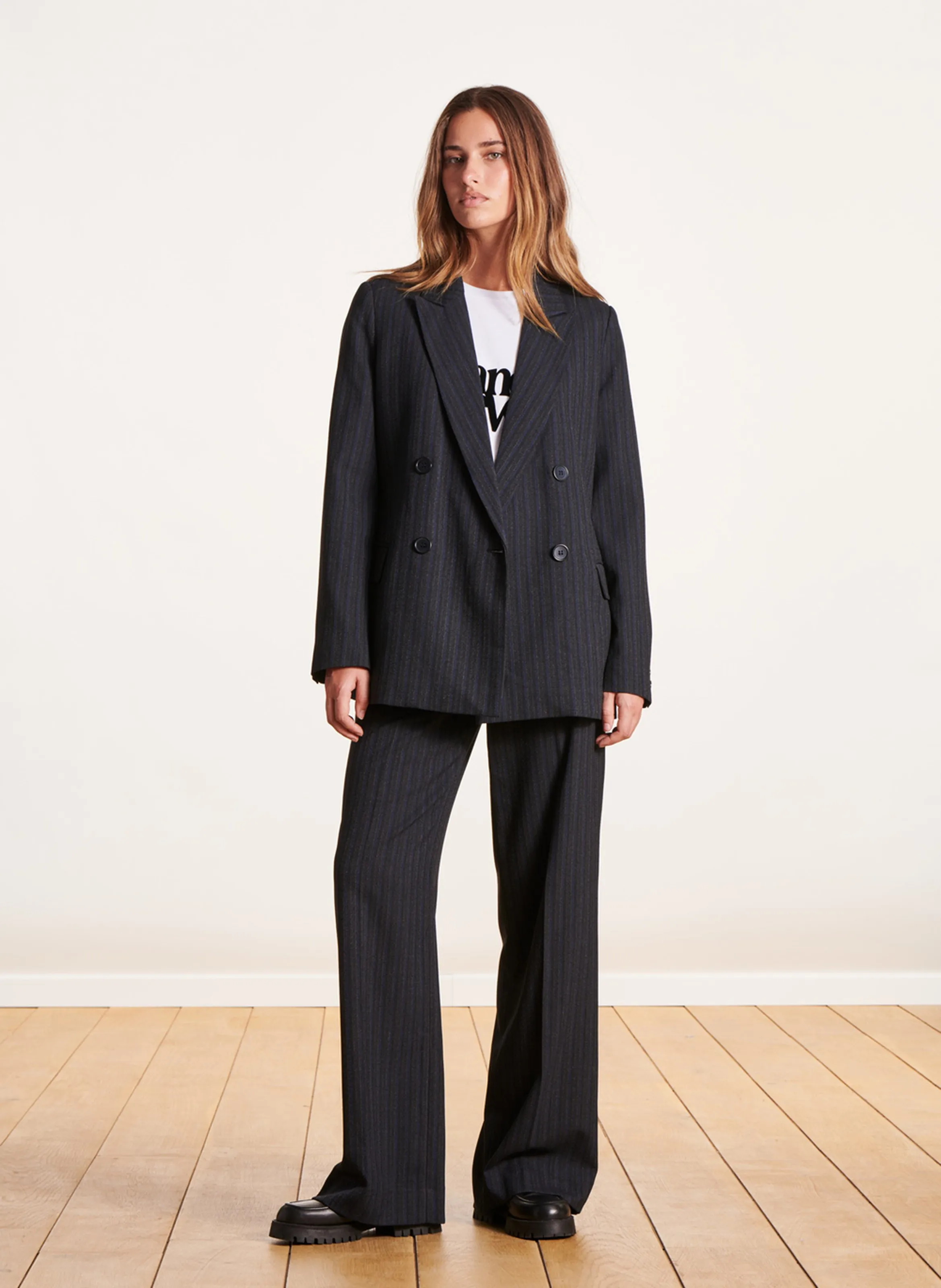 LA FEE MARABOUTEE Chaqueta de sastre a rayas en multicolor
