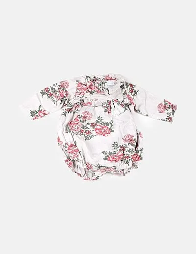 LANIDOR BABY Pelele gris estampado floral