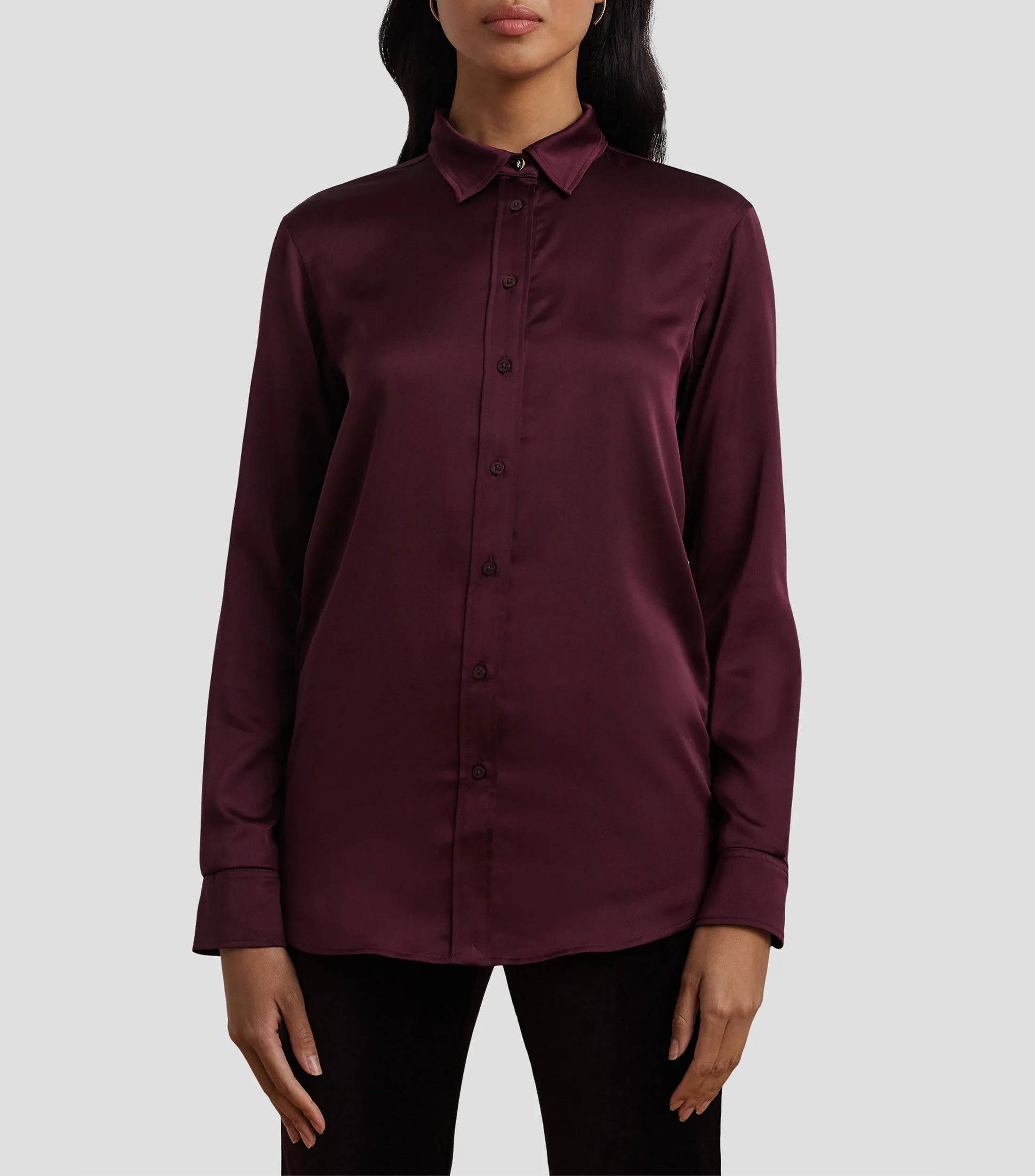 Lauren Ralph Lauren Camisa lisa vino de manga larga Mujer