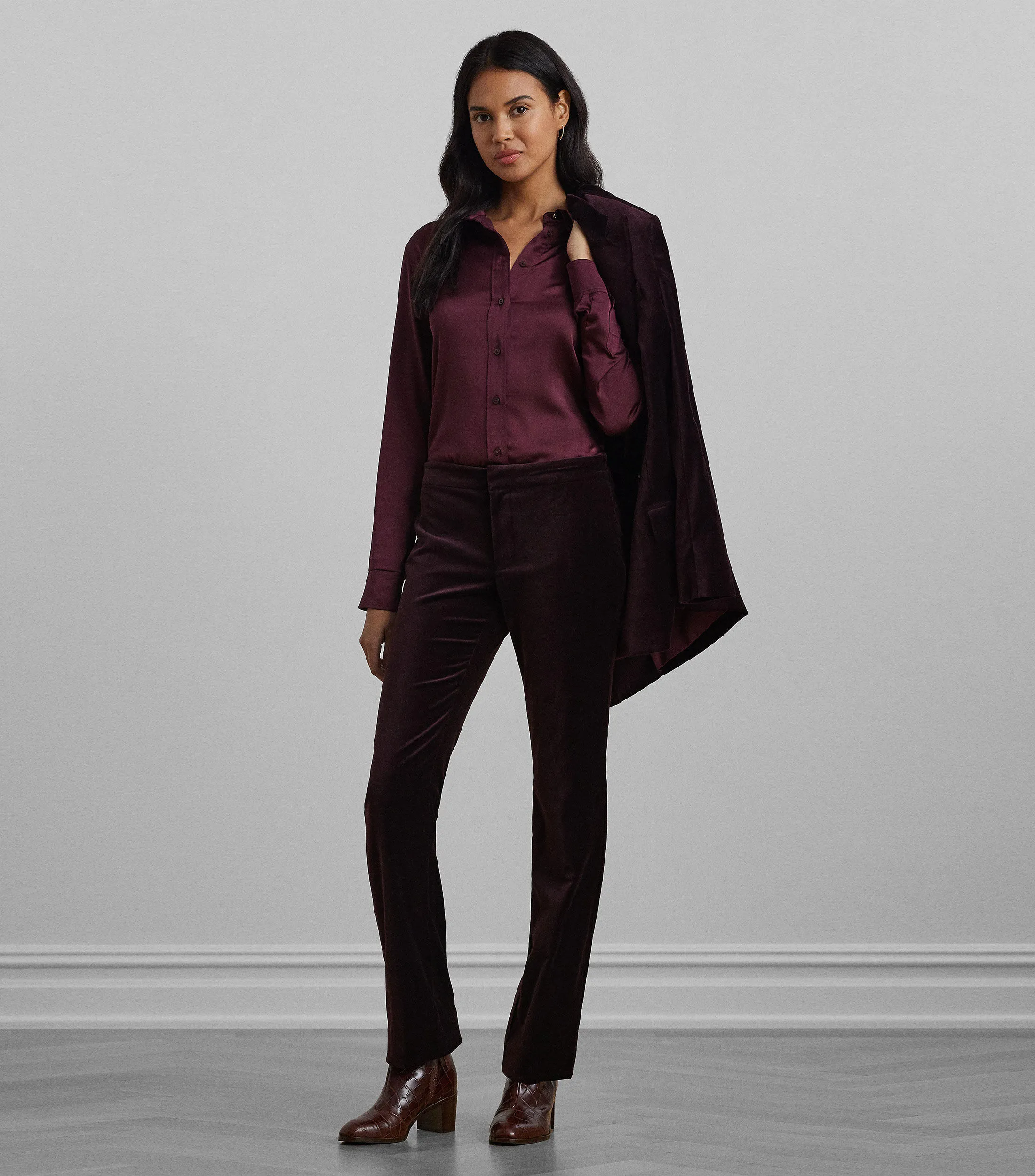Lauren Ralph Lauren Camisa lisa vino de manga larga Mujer