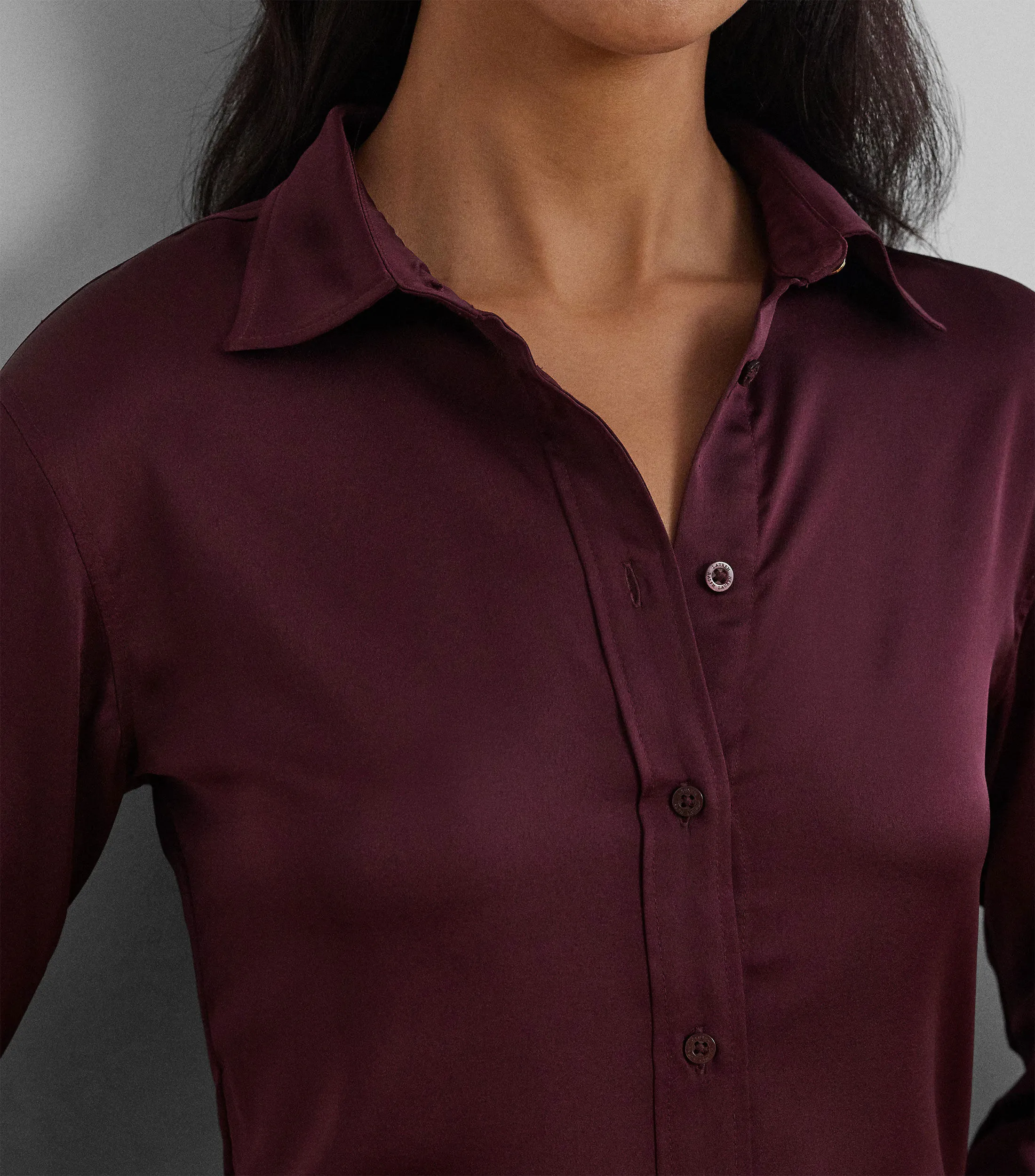 Lauren Ralph Lauren Camisa lisa vino de manga larga Mujer