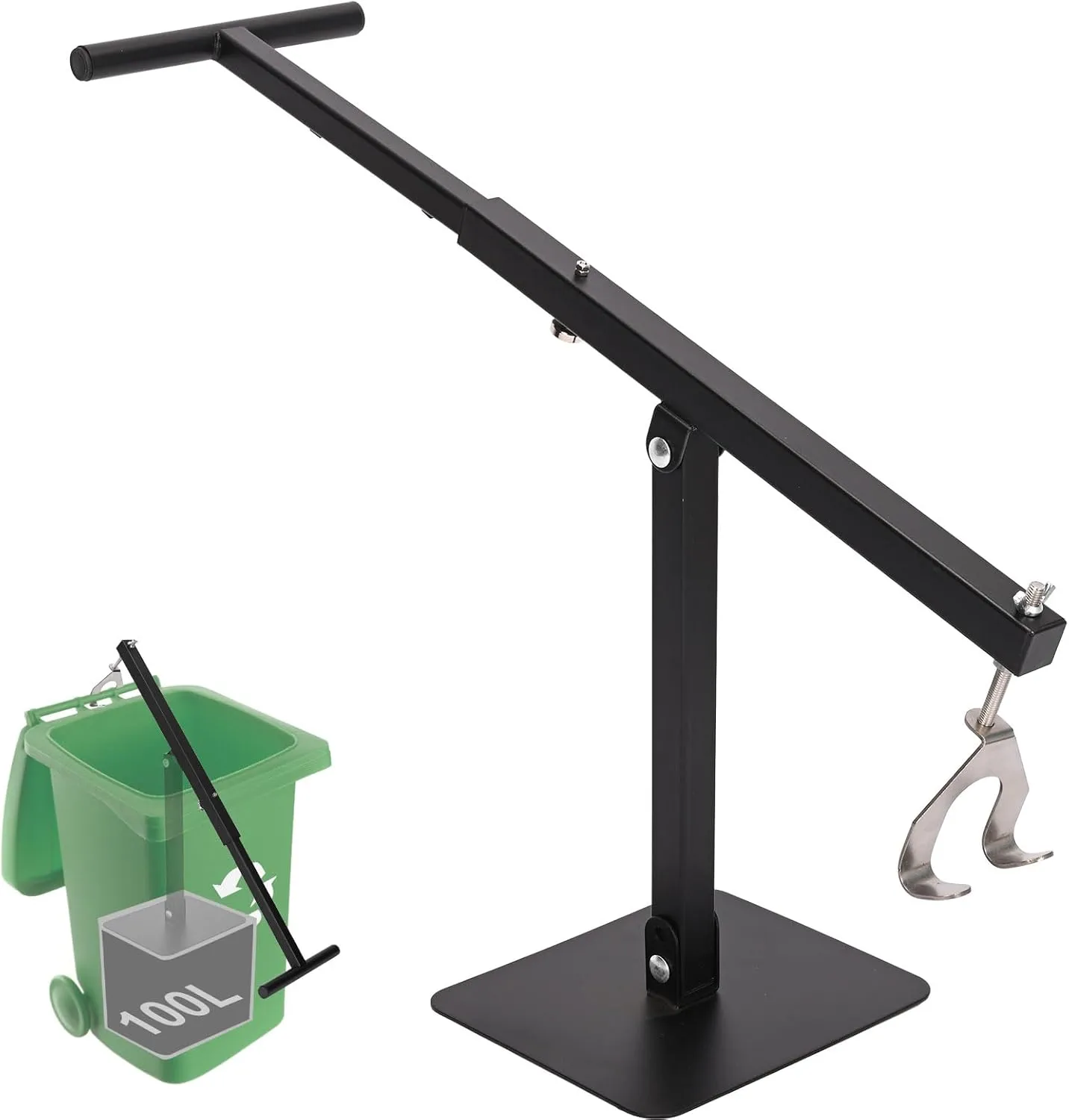 lesolar Prensa de basura para compactador de cubos de basura  prensa manual de basura  compactador pequeño de basura sin contact