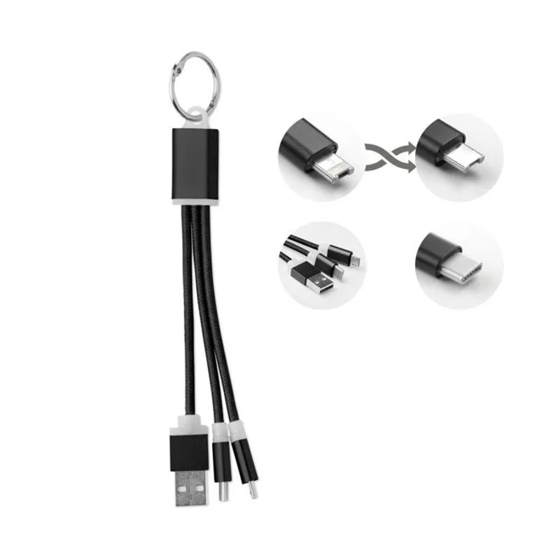 Llavero con set de cables promocional