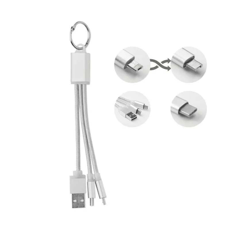 Llavero con set de cables promocional