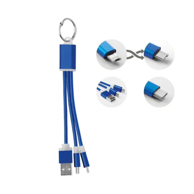 Llavero con set de cables promocional