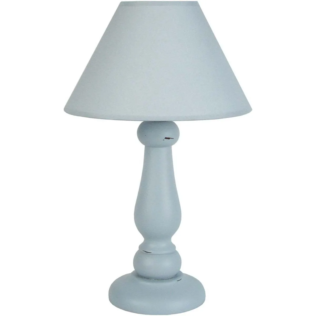 lámpara de noche redondo madera Gris azul