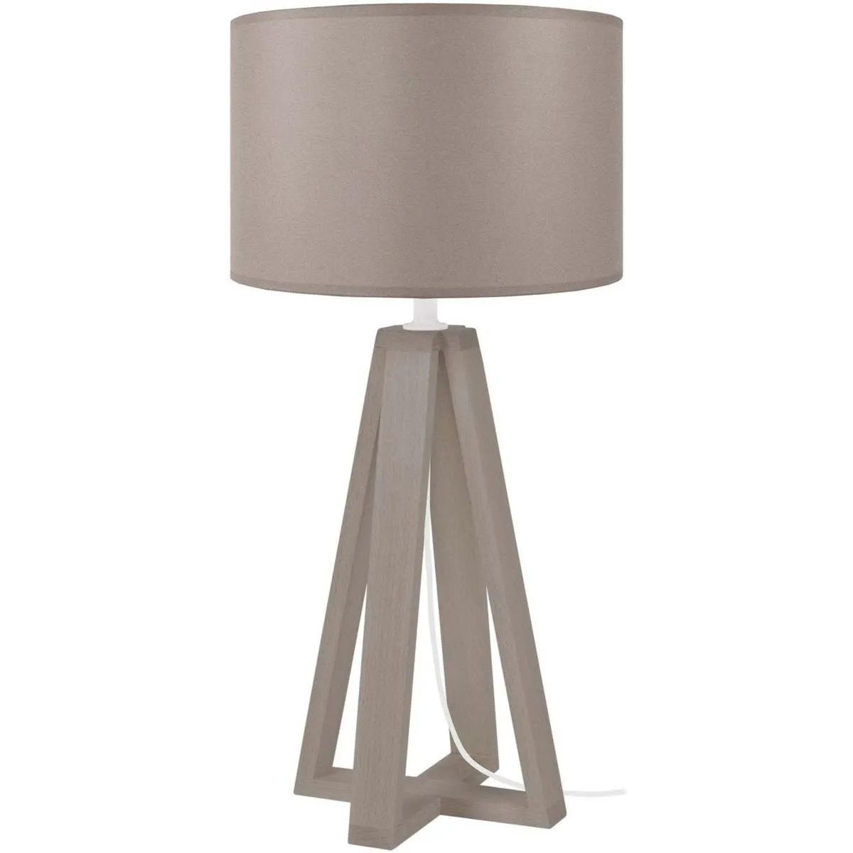 lámpara de noche redondo madera gris pardo