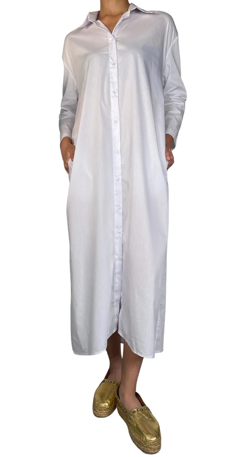 MAGMA Vestido Camisero Blanco