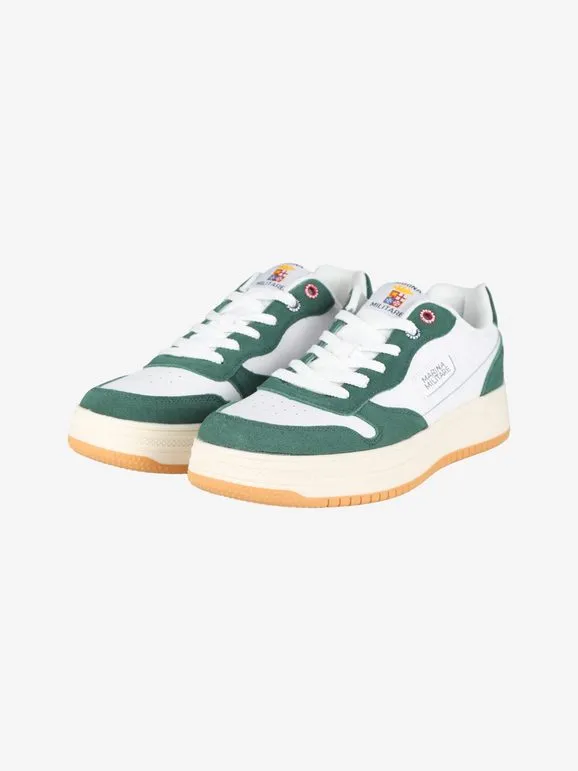Marina Militare Zapatillas bajas de piel para hombre.